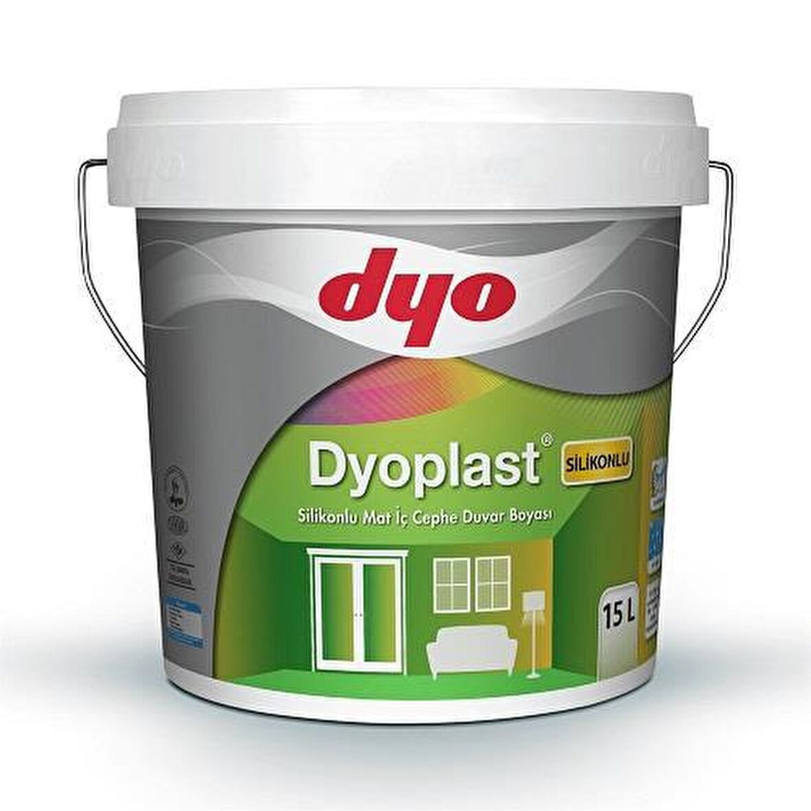 Dyo Dyoplast Silikonlu Boya 15 lt İç Cephe Boyası Alüvyon