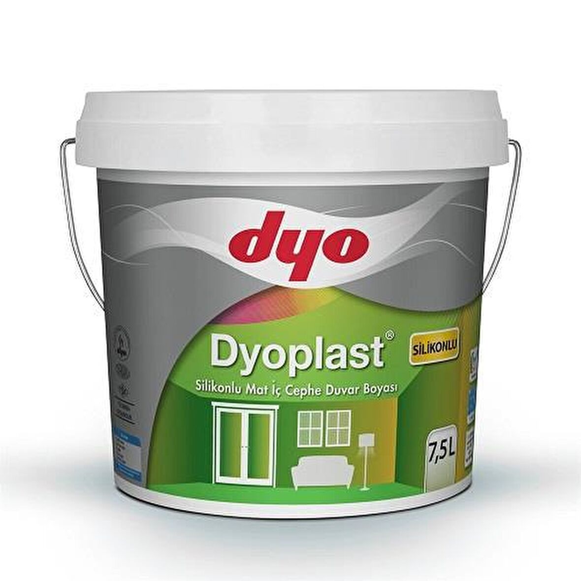 Dyo Dyoplast Silikonlu Boya 7.5 lt İç Cephe Boyası Vizon