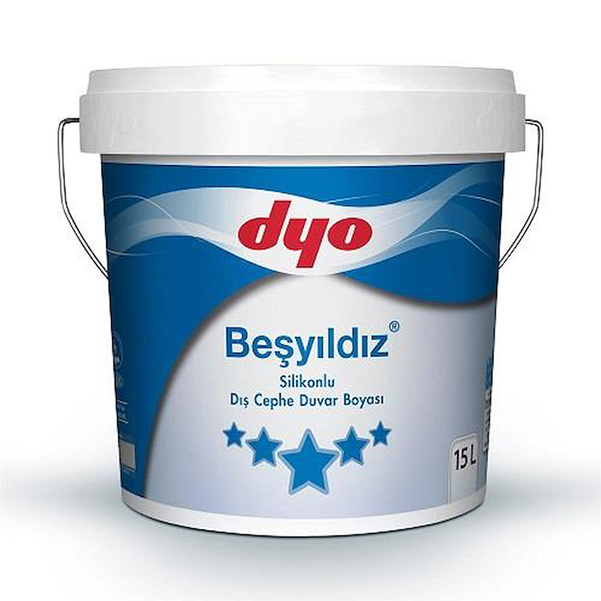 Dyo Beşyıldız Silikonlu Dış Cephe Boyası 15 Lt Hareli