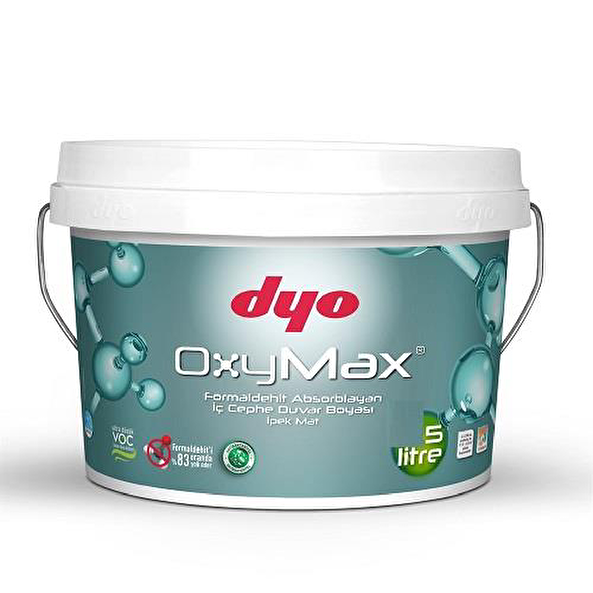 Dyo Oxymax Su Bazlı Boya 5 lt İç Cephe Boyası Gri