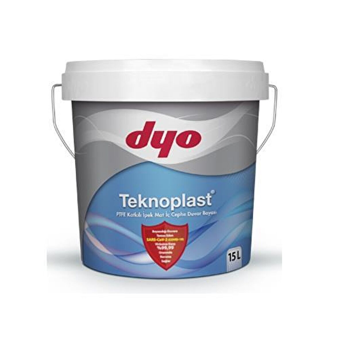 Dyo Teknoplast Su Bazlı Boya 15 lt İç Cephe Boyası Buz Gümüşü