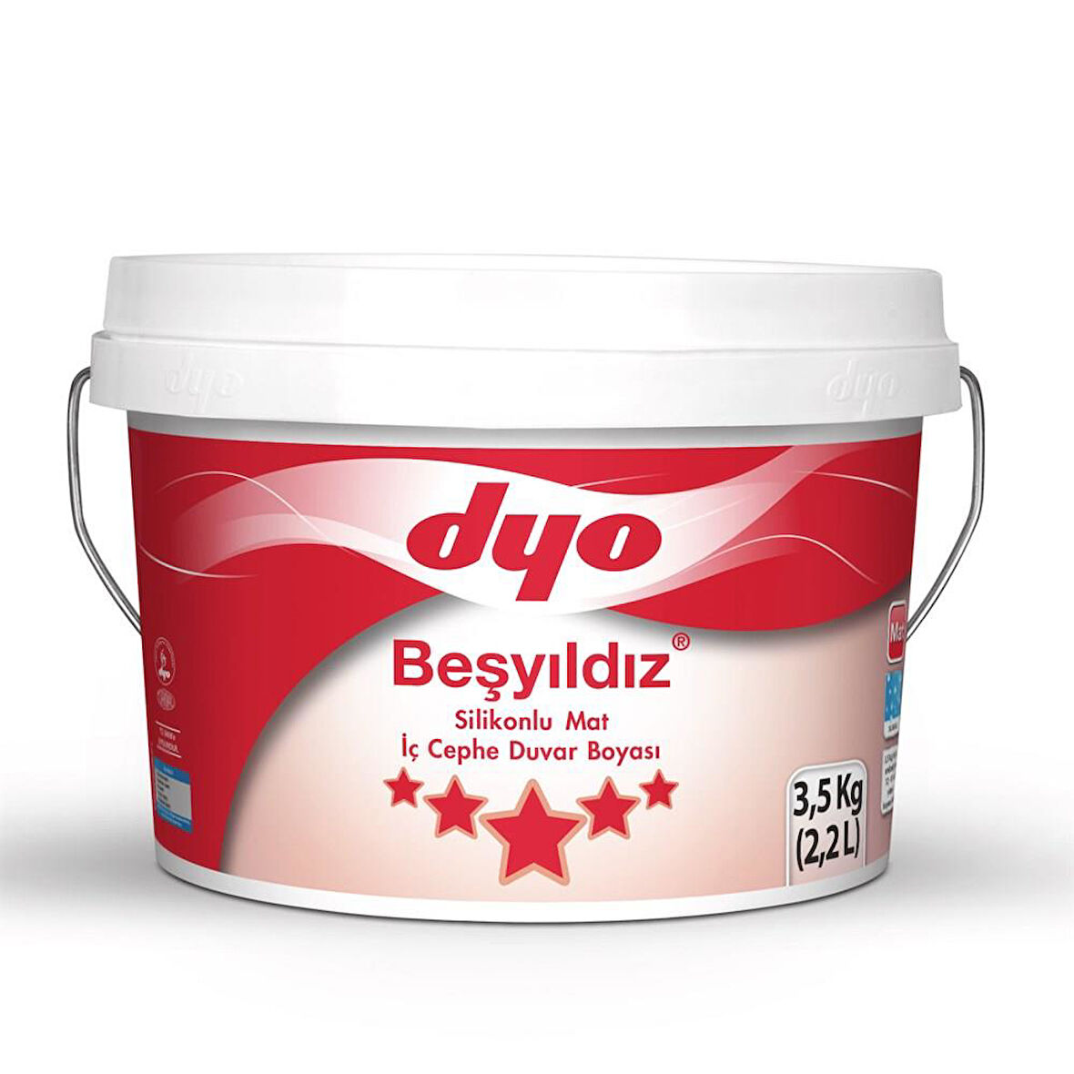 Dyo Beşyıldız Silikonlu Mat İç Cephe Boyası 3.5 Kg Fıstıki