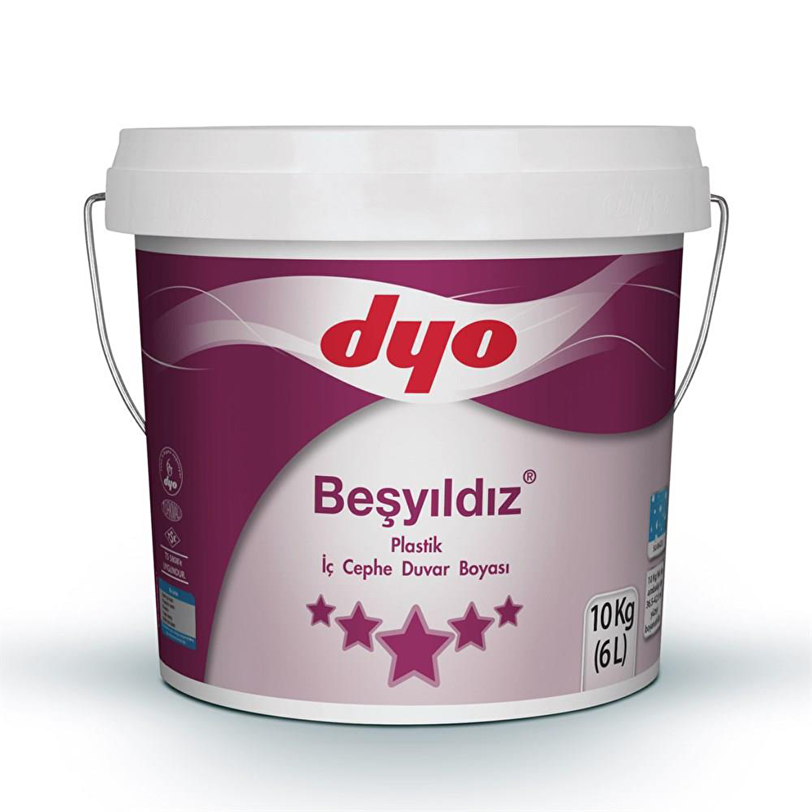 Dyo Beşyıldız Plastik Boya 10 kg İç Cephe Boyası Buz Mavisi