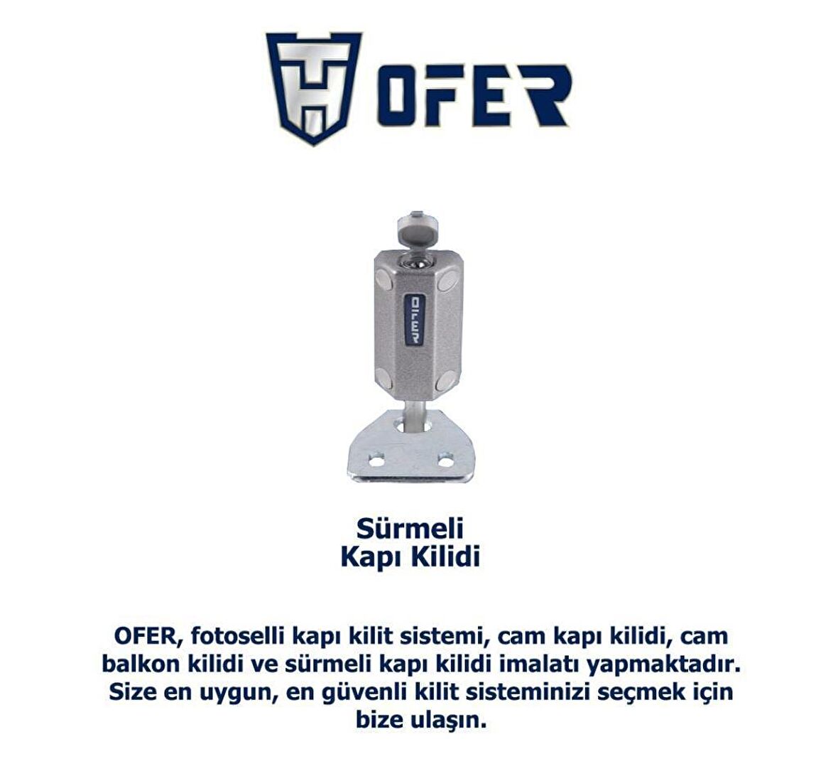 Ofer sürme kapılar için GÜVENLİKLİ emniyet kilidi YENİ TİP