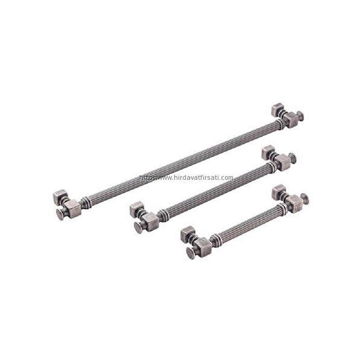 Doğanlar AL344 ekselans antik gümüş mobilya kulp kulbu 192 mm