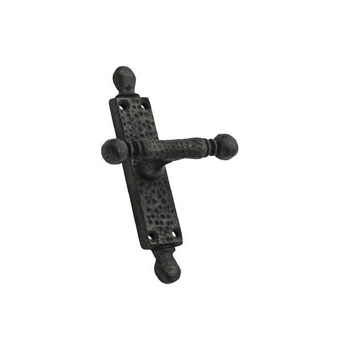 Prinç döküm antik siyah rustik eskitme, ferforje tipi osmanlı tipi mandal sapı pencere kolu HFT03008