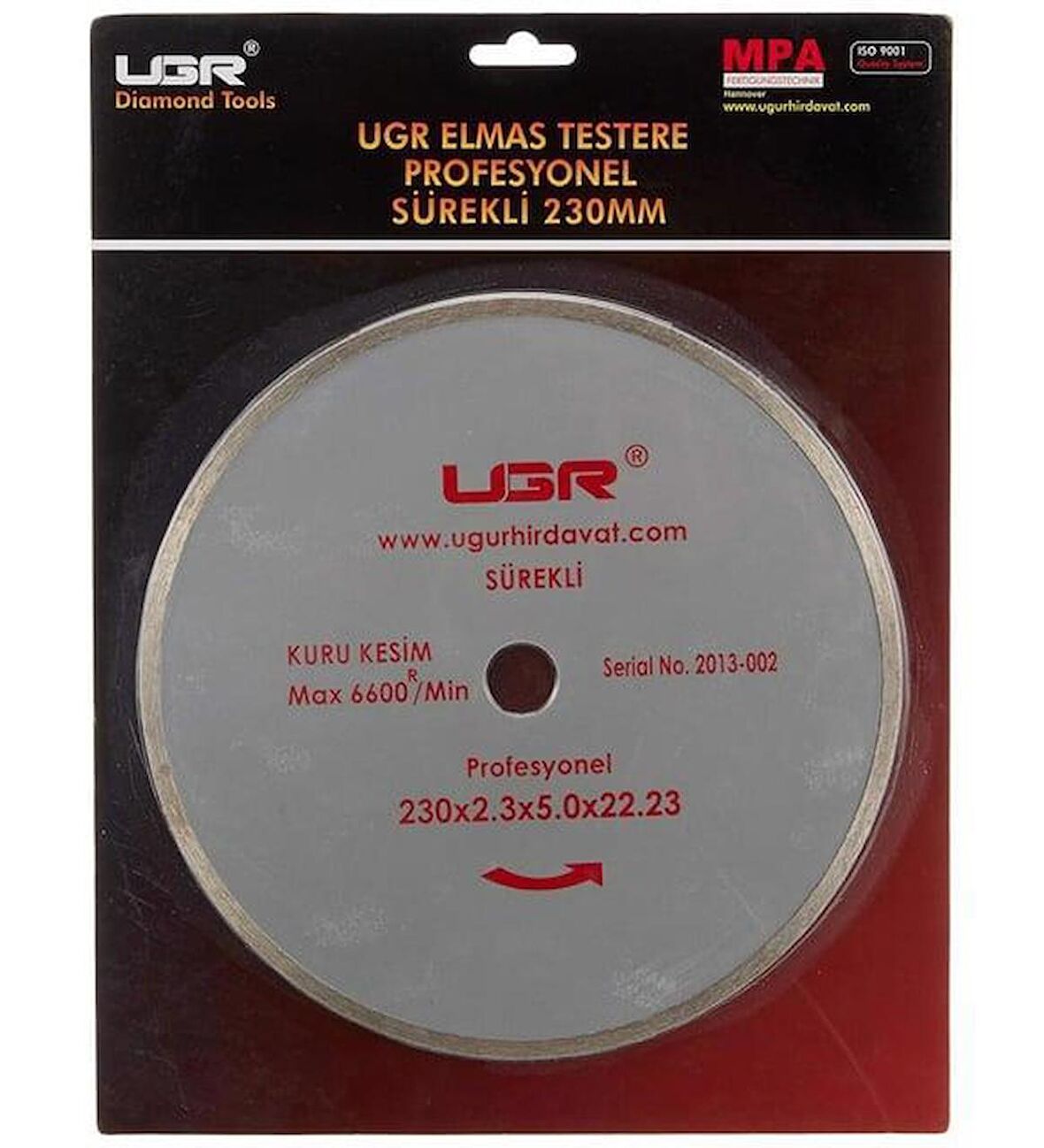 Elmaslı Daire Testere Sürekli Ugr 180 Mm