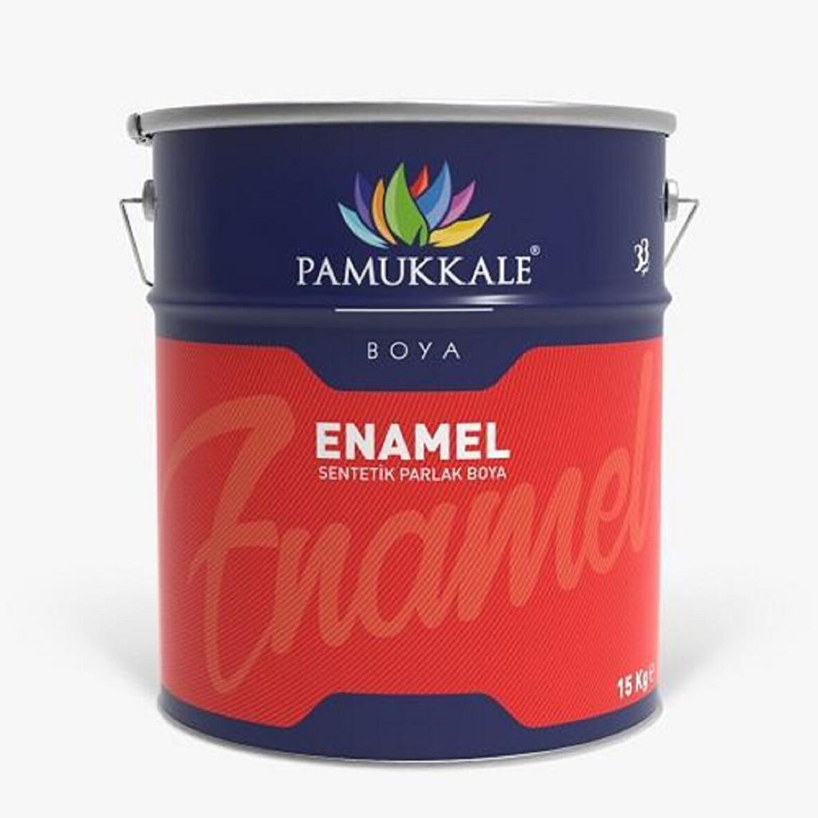 Pamukkale Enamel Sentetik Parlak Boya 15 Kg Metalik Gri