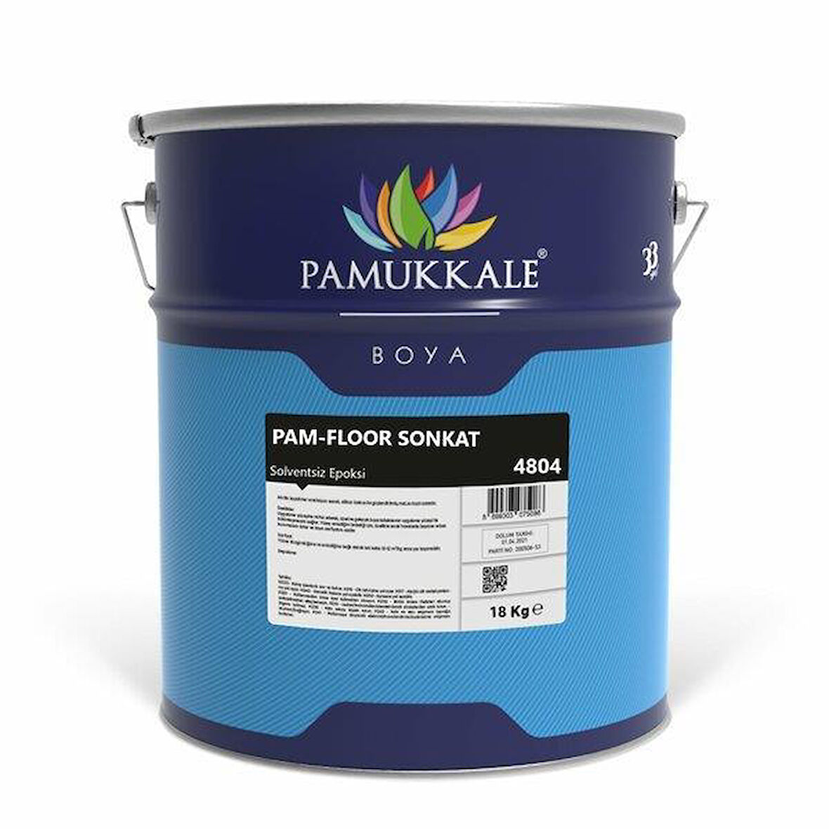 Pamukkale 4804 Solventsiz Zemin Kaplama 18 Kg+6 Kg Açık Gri Ral 7035