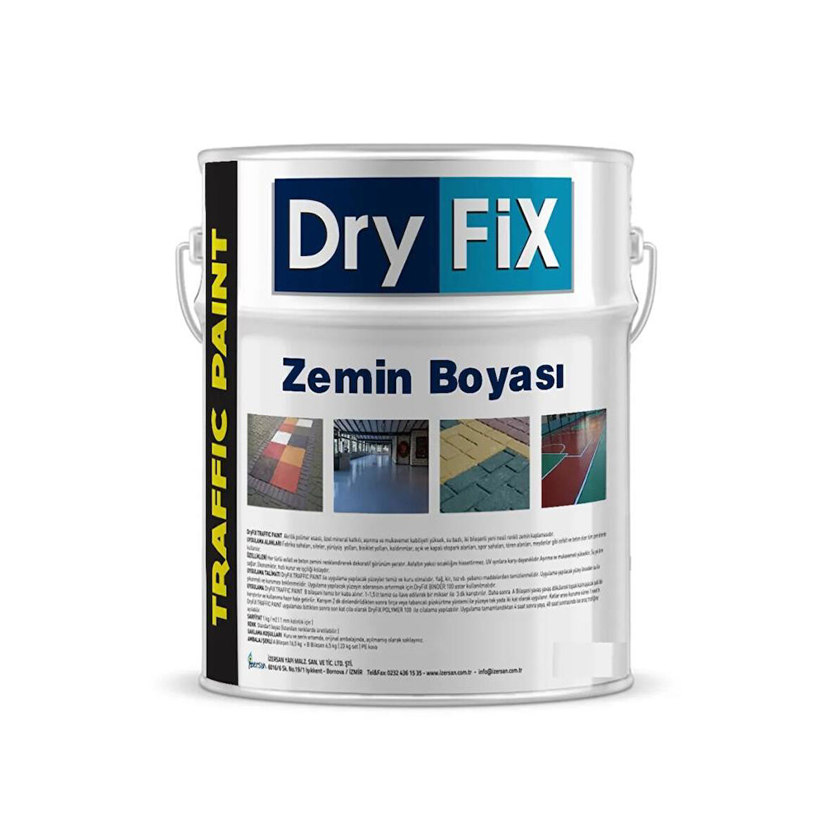 DryFix Traffic Paint Zemin Boyası 5 Kg Ral 3020 Bayrak Kırmızı