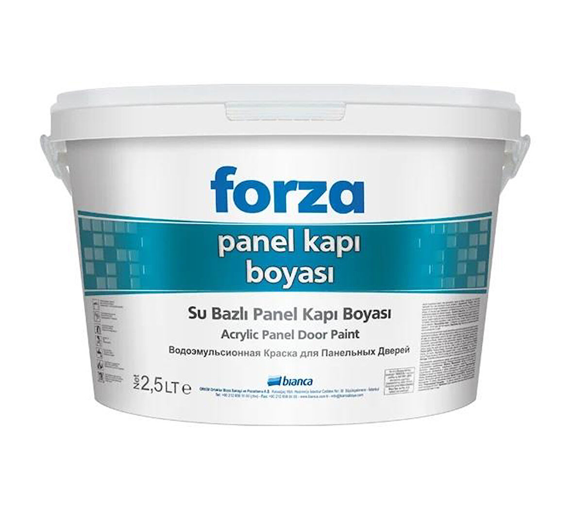 Bianca Forza Su Bazlı Panel Kapı Boyası 2.5 Lt Beyaz