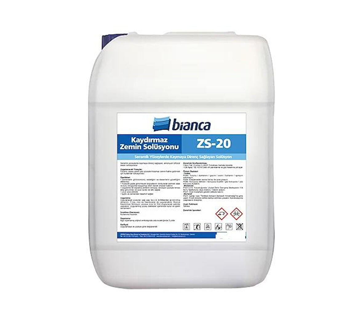 Bianca Zs-20 Kaydırmaz Zemin Solüsyonu 20 Lt Şeffaf