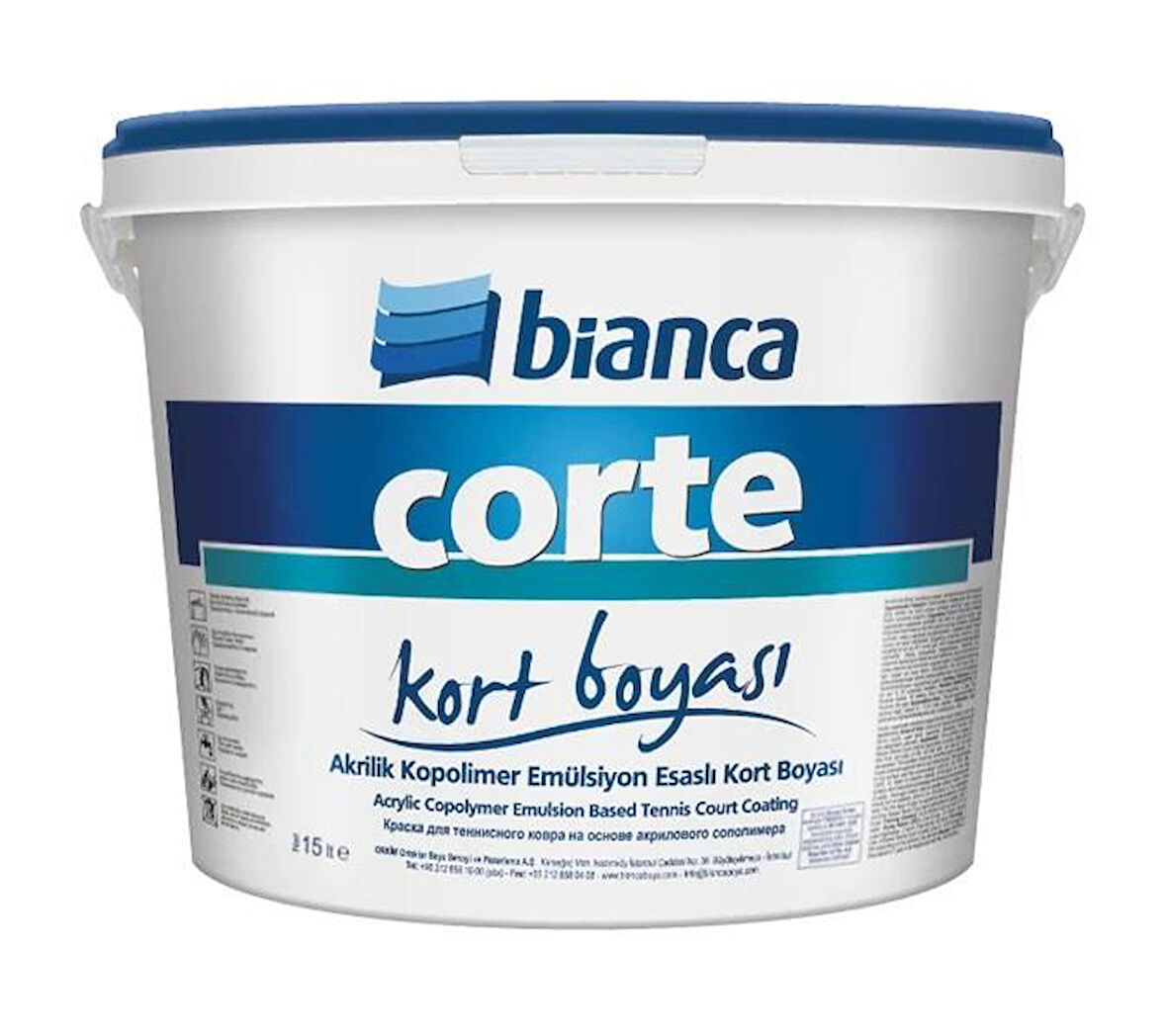 Bianca Corte Tenis Kortu Boyası 15 Lt Sarı