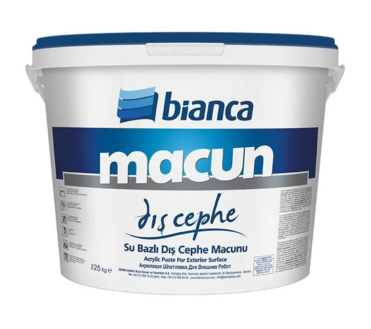 Bianca Dış Cephe Macunu 25 Kg Beyaz