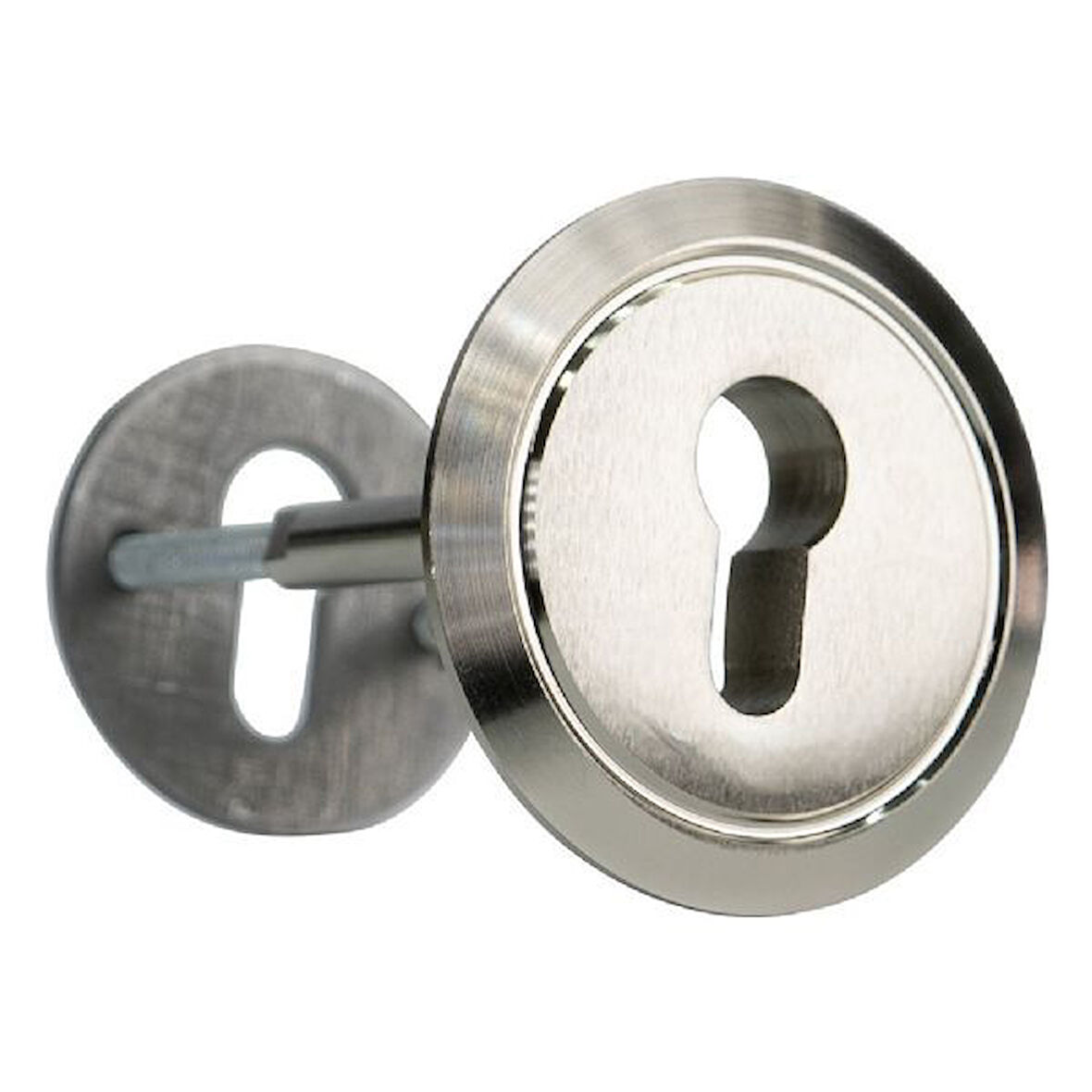 EKSTRA GÜVENLİ ağzı açık M10 AYARLI vidalı saten kaliteli çelik rozet yeni tip kapılar için