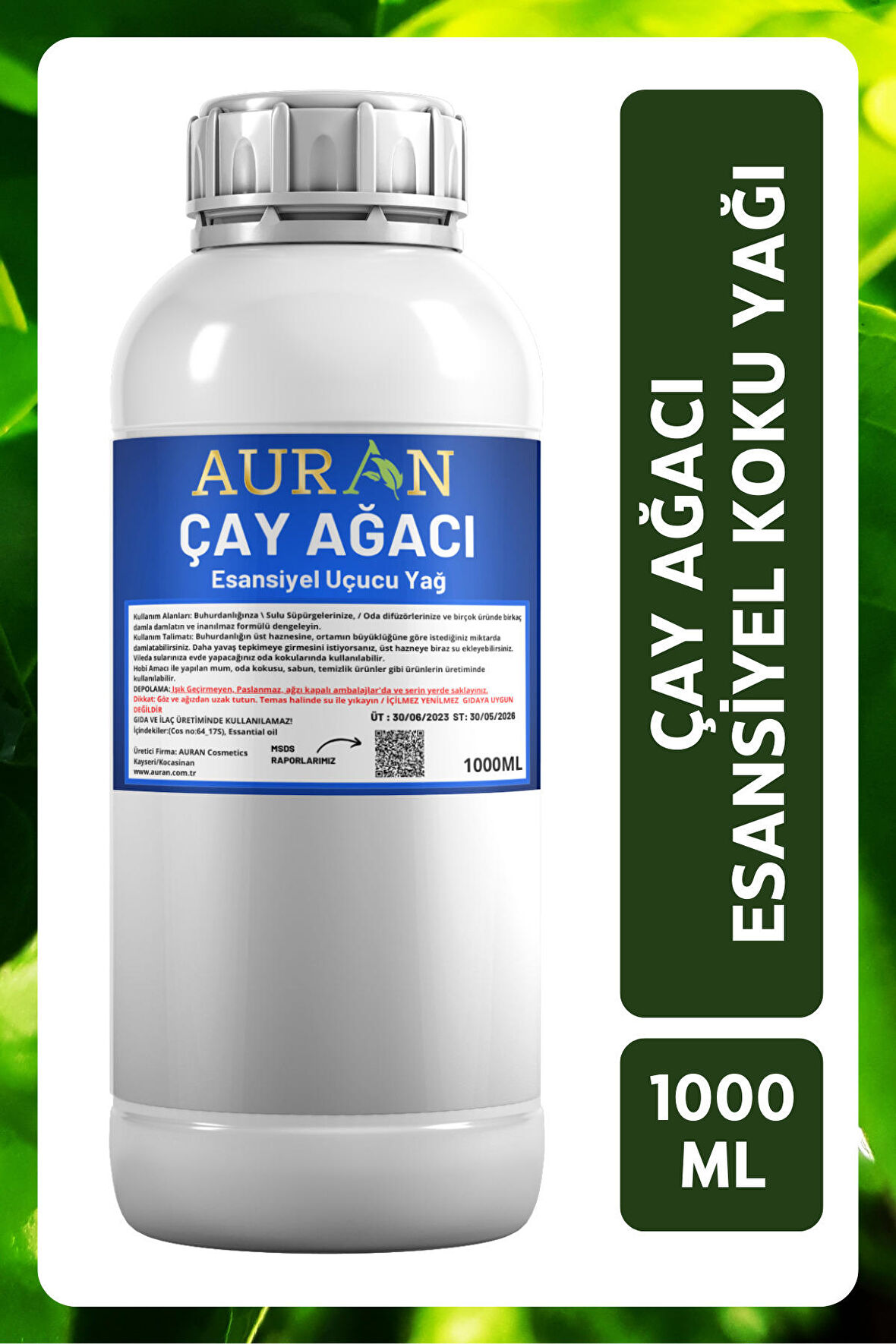 Çay Ağacı Esansiyel Uçucu Yağ Esans Koku Yağı Hobi Esans Mum Sabun Oda Kokusu 1000ml