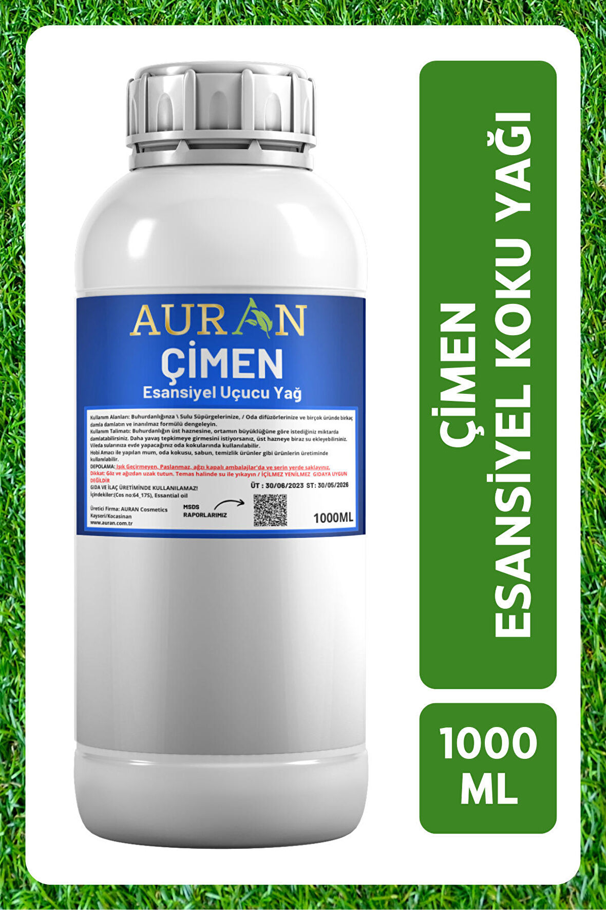Çimen Esansiyel Uçucu Yağ Esans Koku Yağı Hobi Esans Mum Sabun Oda Kokusu 1000ml
