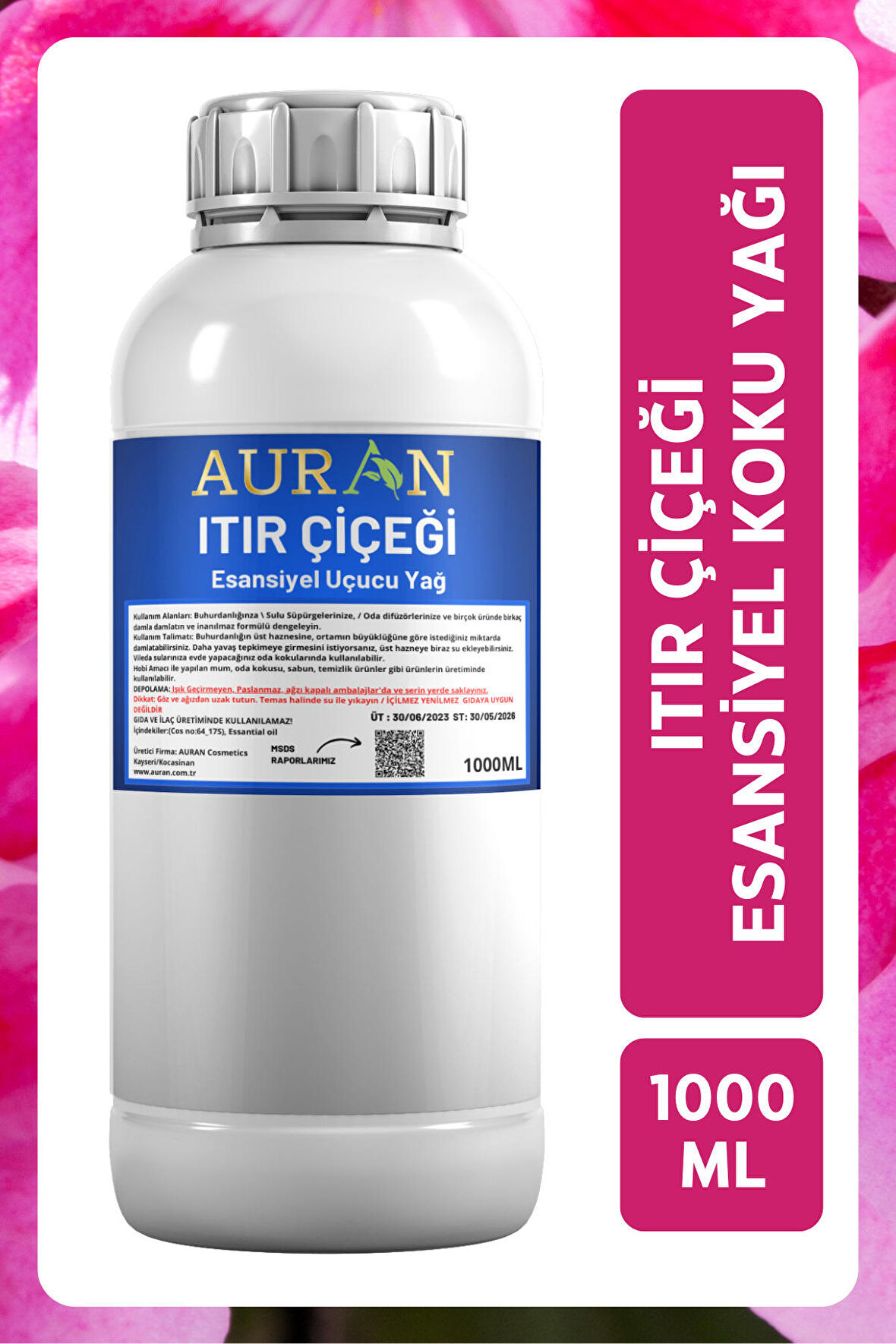 Itır Çiçeği Esansiyel Uçucu Yağ Esans Koku Yağı Hobi Esans Mum Sabun Oda Kokusu 1000ml