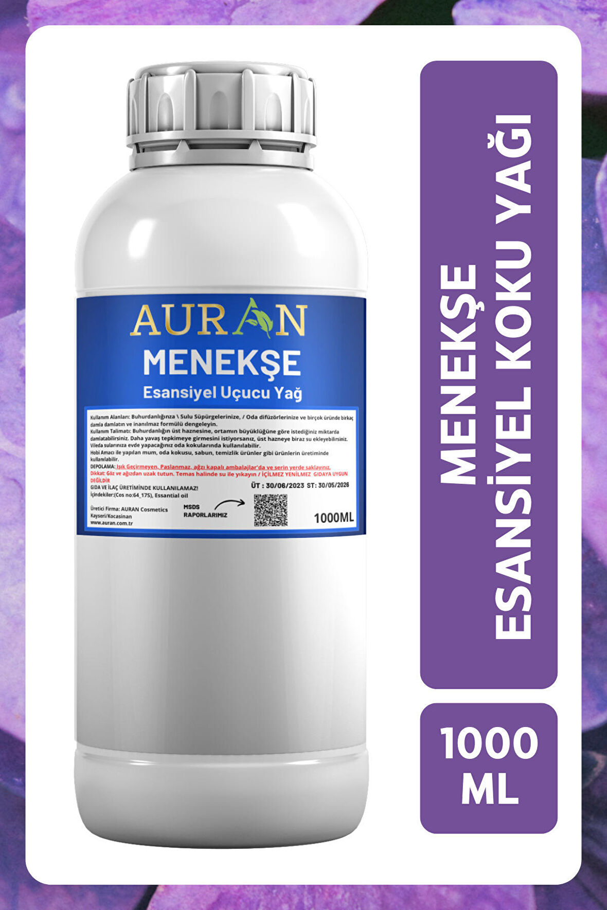 Menekşe Esansiyel Uçucu Yağ Esans Koku Yağı Hobi Esans Mum Sabun Oda Kokusu 1000ml