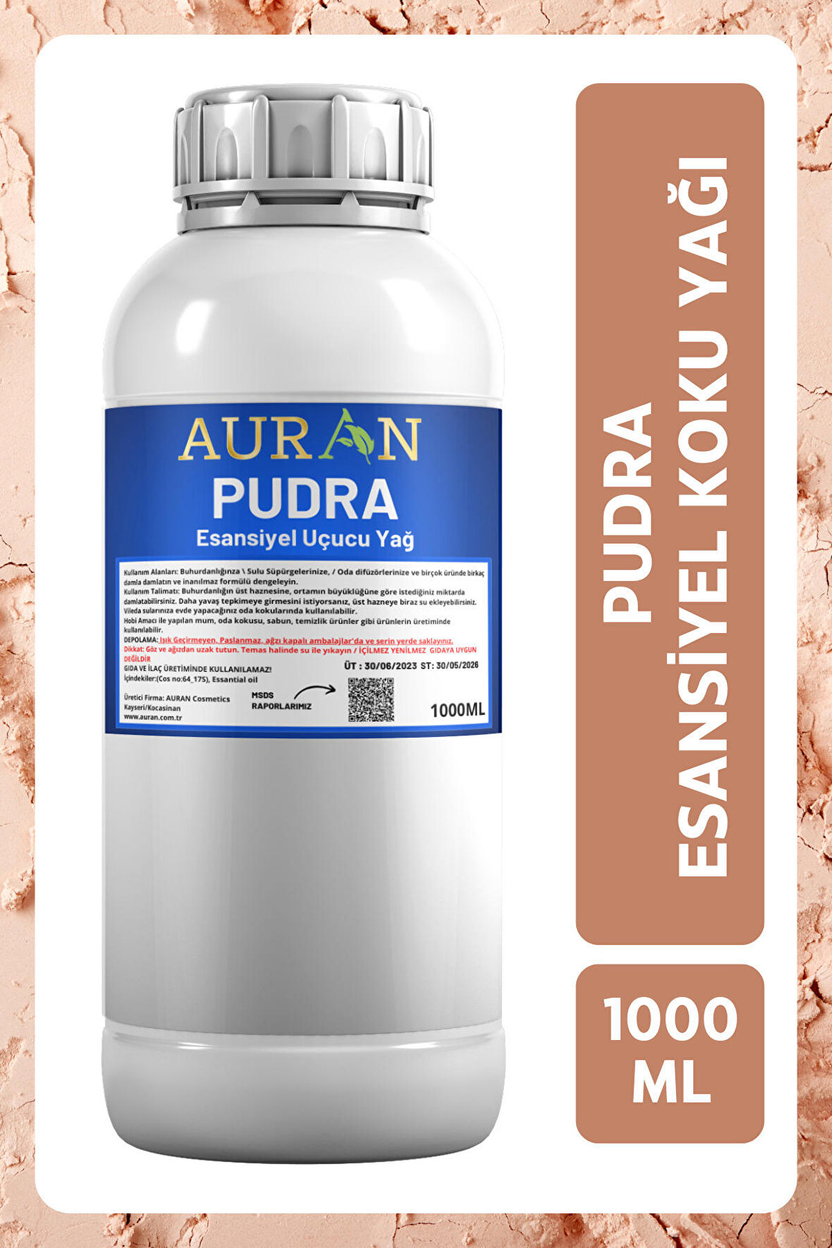Pudra Esansiyel Uçucu Yağ Esans Koku Yağı Hobi Esans Mum Sabun Oda Kokusu 1000ml
