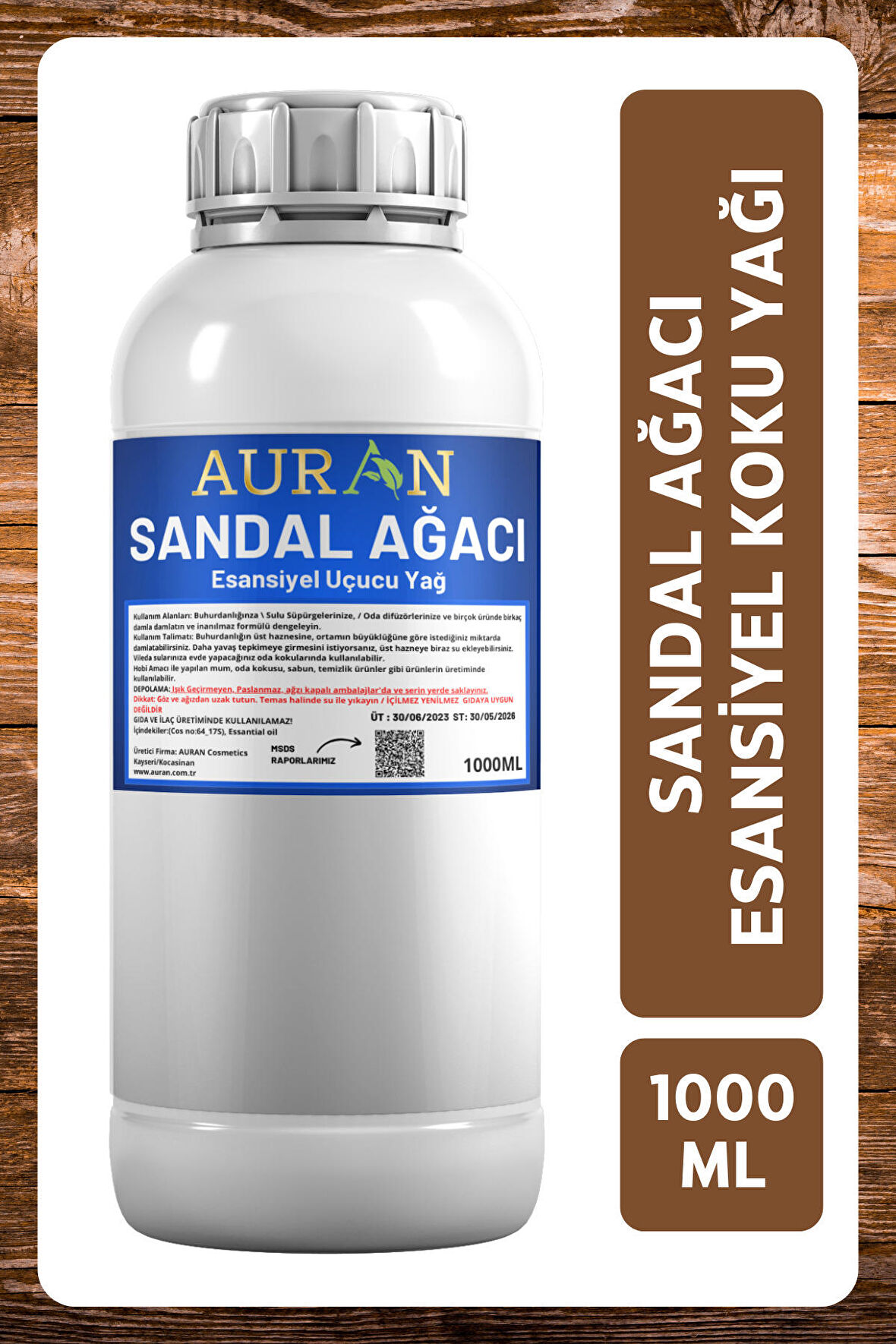 Sandal Ağacı Esansiyel Uçucu Yağ Esans Koku Yağı Hobi Esans Mum Sabun Oda Kokusu 1000ml