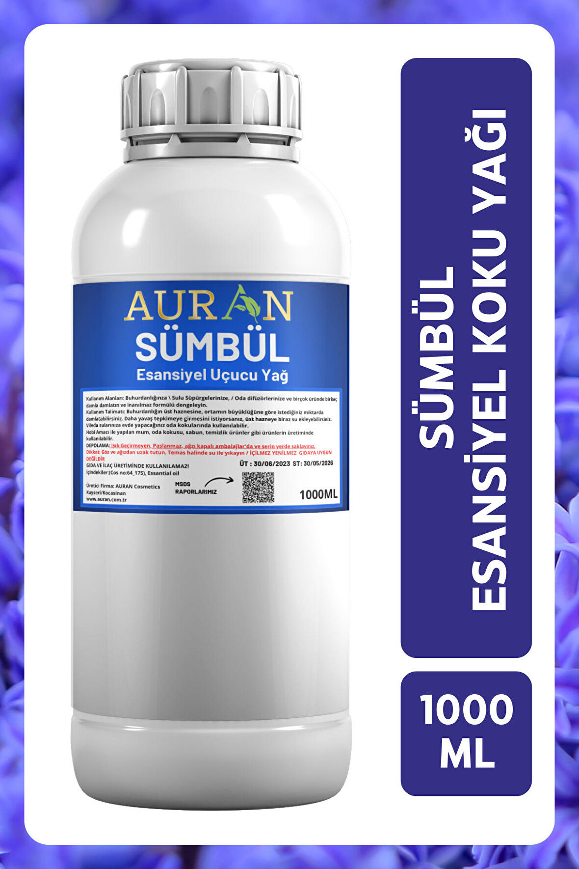 Sümbül Esansiyel Uçucu Yağ Esans Koku Yağı Hobi Esans Mum Sabun Oda Kokusu 1000ml