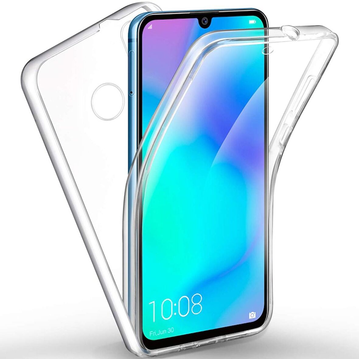 Gpack Huawei P40 Lite E Kılıf Ön Arka Şeffaf Silikon Koruma