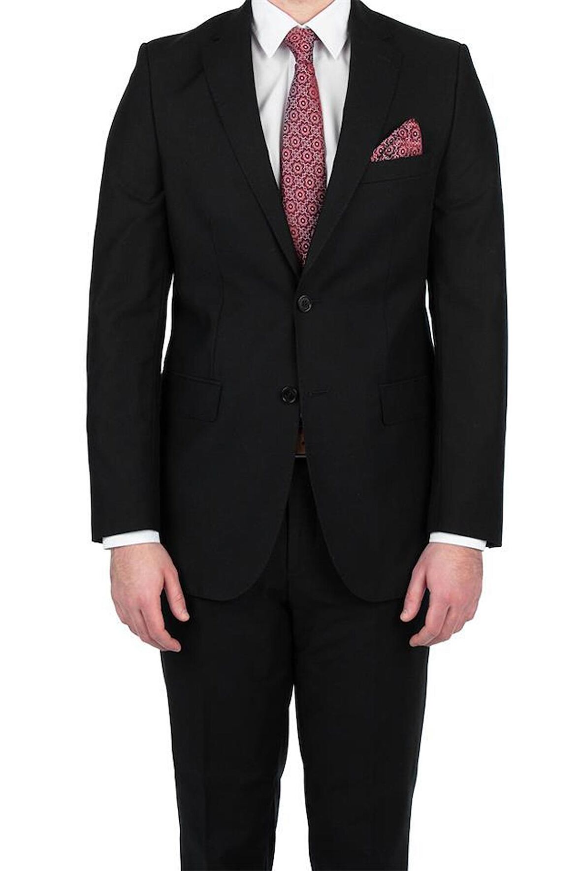 Gabardin Mono Yaka Astarlı 6 Drop Comfort Fit Rahat Kesim Takım Elbise 1001190010 Siyah