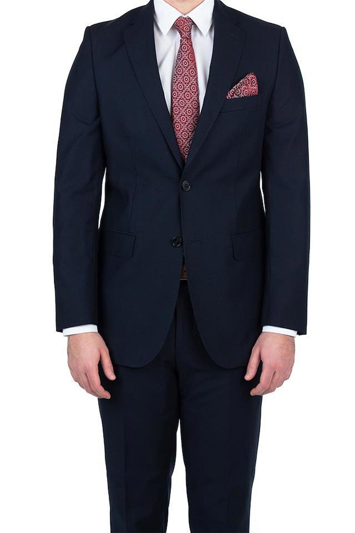 Gabardin Mono Yaka Astarlı 4 Drop Comfort Fit Rahat Kesim Takım Elbise 1001220009 Lacivert