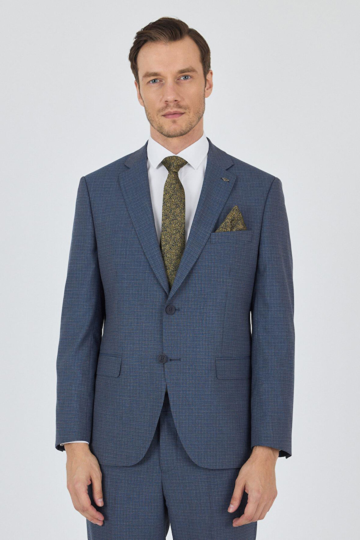 Mavi Mono Yaka Esnek 6 Drop Comfort Fit Classic Takım Elbise 1001250104