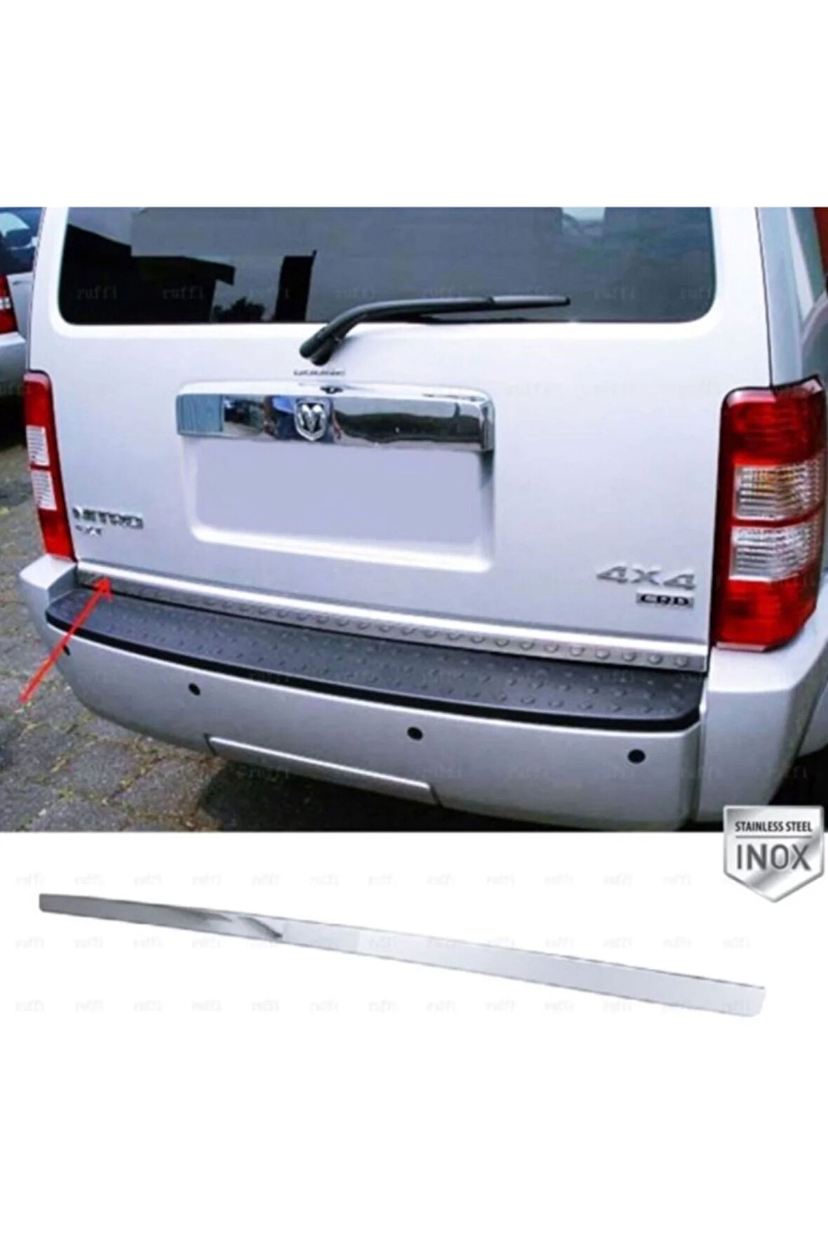 Dodge Nitro Krom Bagaj Alt Çıtası 2007 Üzeri P. Çelik