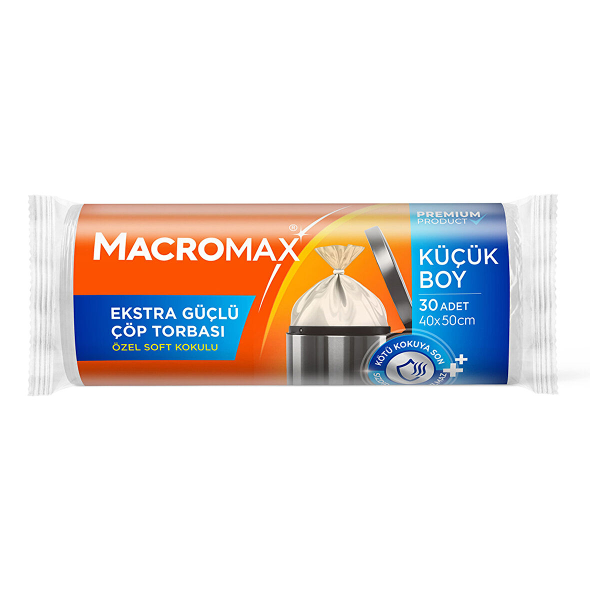 Macromax Extra Güçlü Çöp Torbası Küçük Boy 30'lu 4 ADET