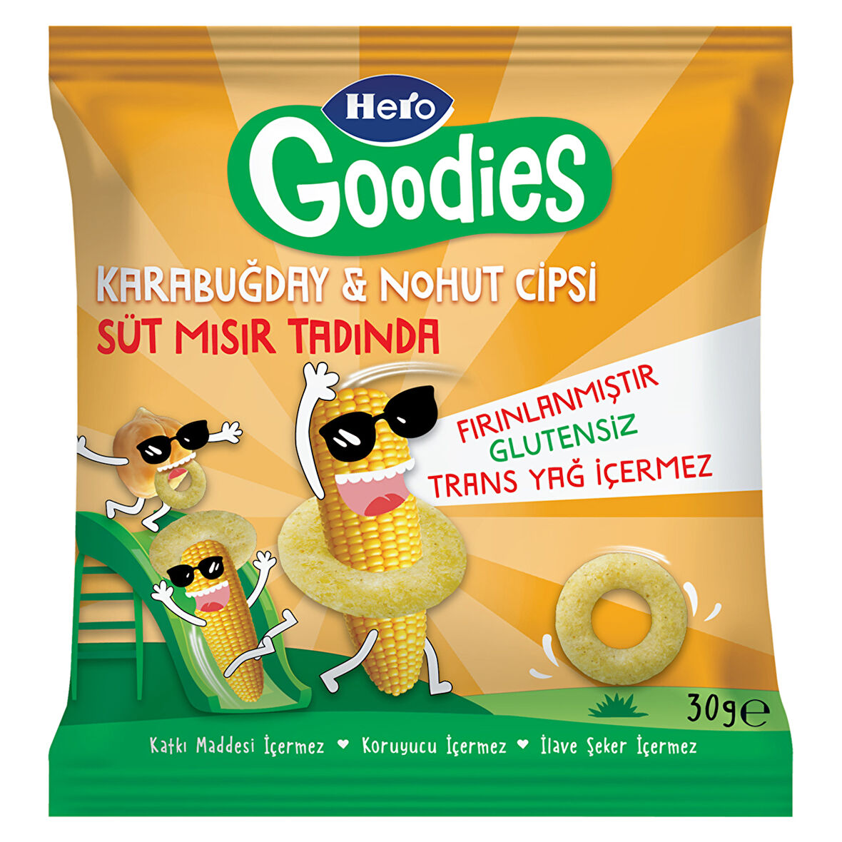 Hero Goodies Süt Mısırlı Karabuğday Nohut Cipsi 30 G 4 ADET