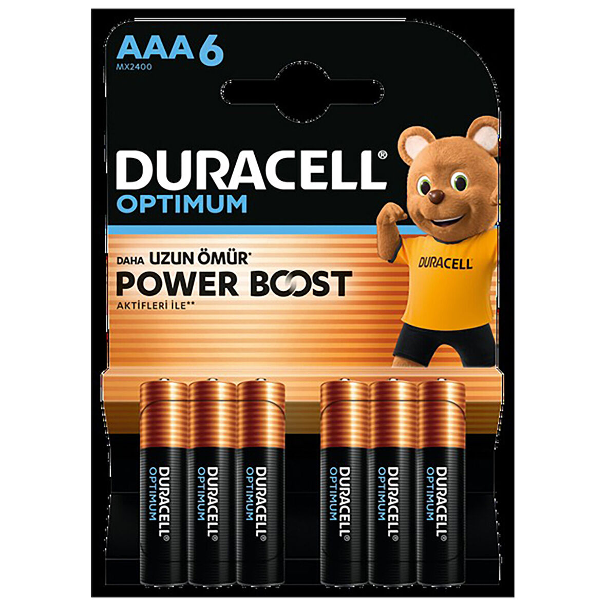 Duracell Optimum Powerboost AAA İnce Kalem Pil 6'lı 4 ADET