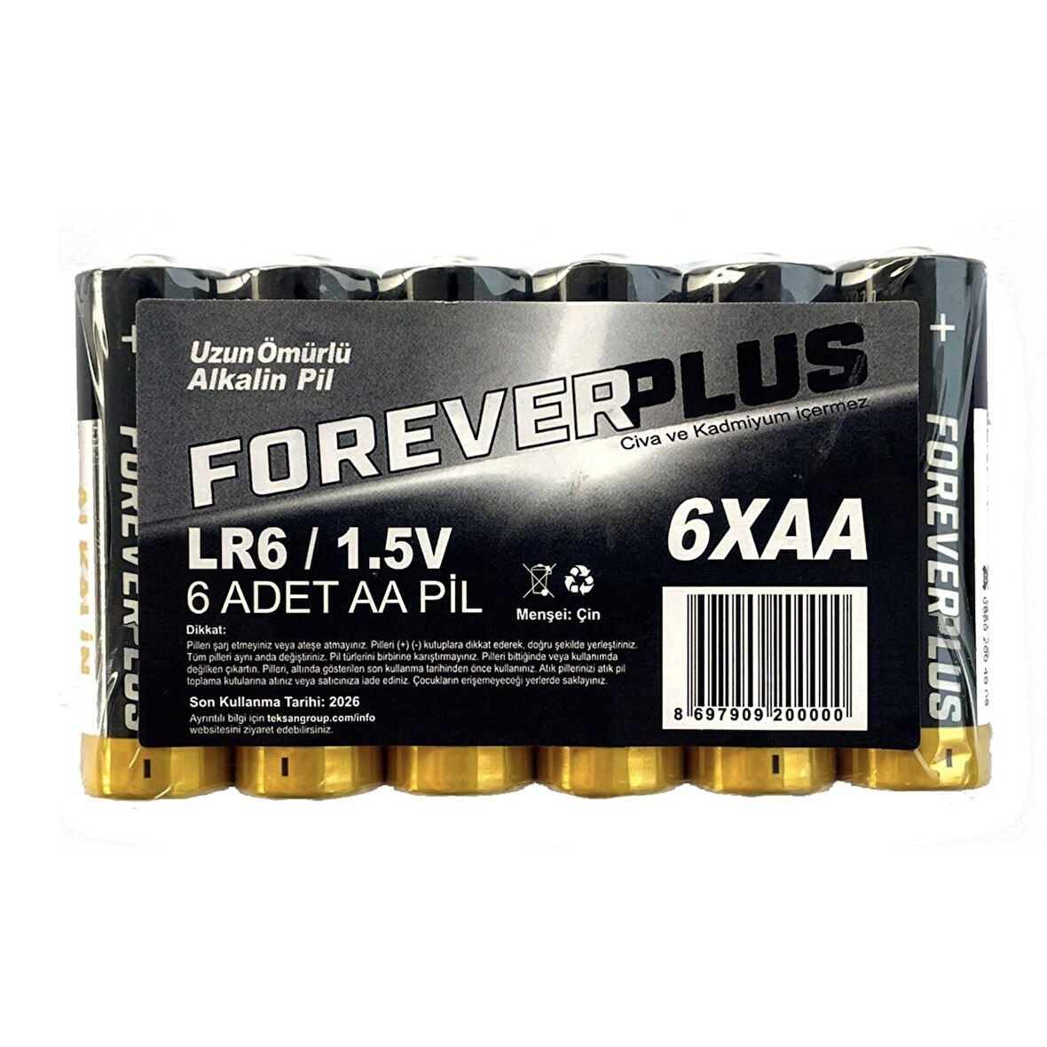 Forever Plus AA Kalem Pil 6'lı