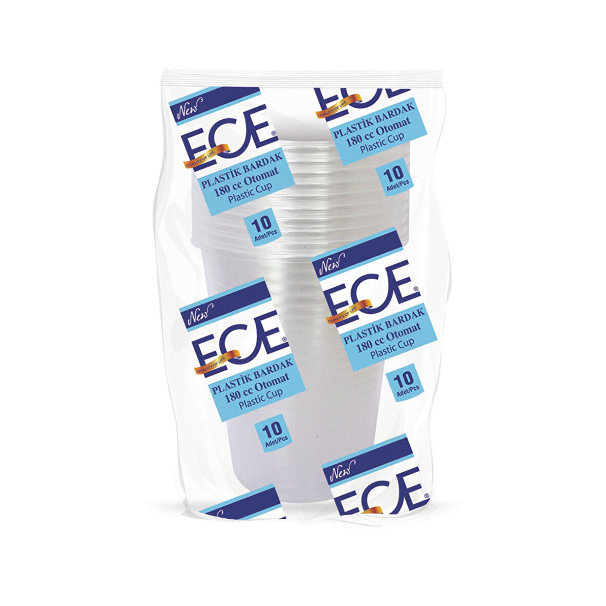 Ece Plastik Şeffaf Bardak 10'lu 180 Cc