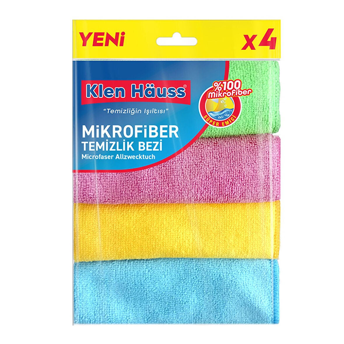 Klen Hauss Mikrofiber Temizlik Bezi 4'lü