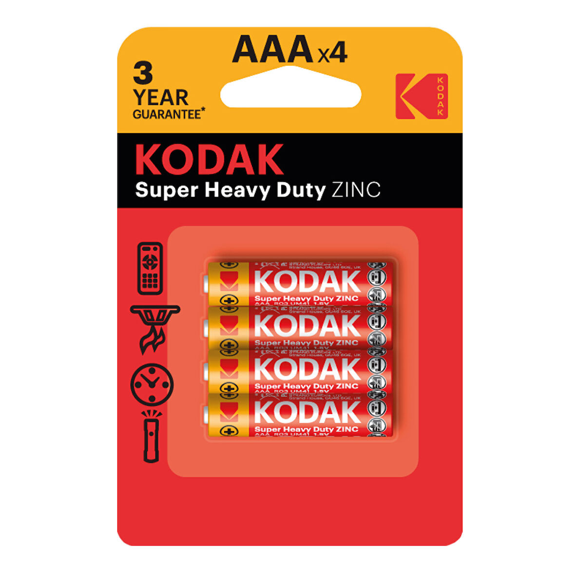 Kodak Çinko Karbon İnce Pil Blister AAA 4'lü