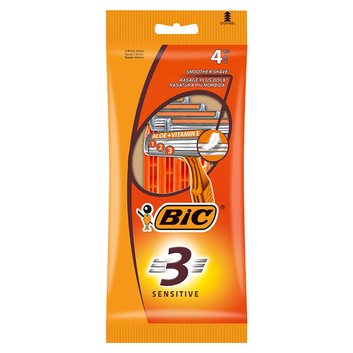 BIC 3 Sensitive Tıraş Bıçağı 4'lü Poşet (3 Bıçak)