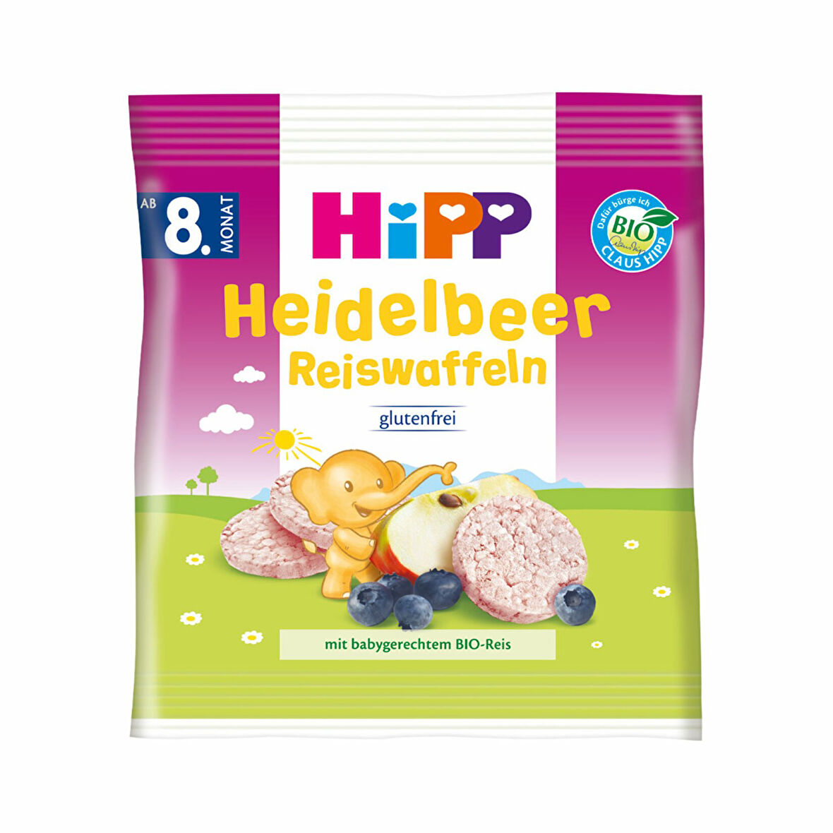 Hipp Organik Pirinçli Yaban Mersinli Bebek Gofreti 30 G