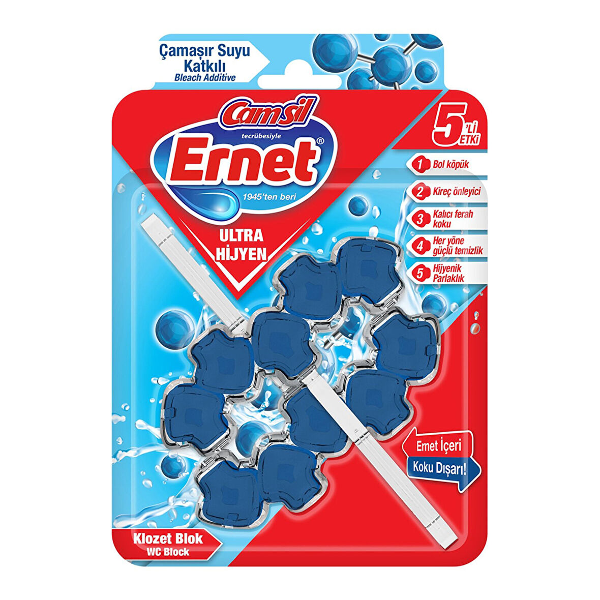Ernet Wc Blok Çamaşır Suyu Katkılı 2*50 G
