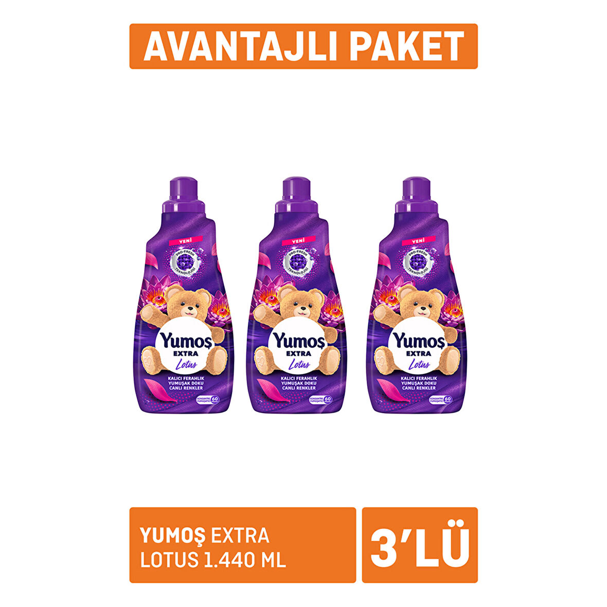 Yumoş Extra Lotus 3 x 1.440 Ml