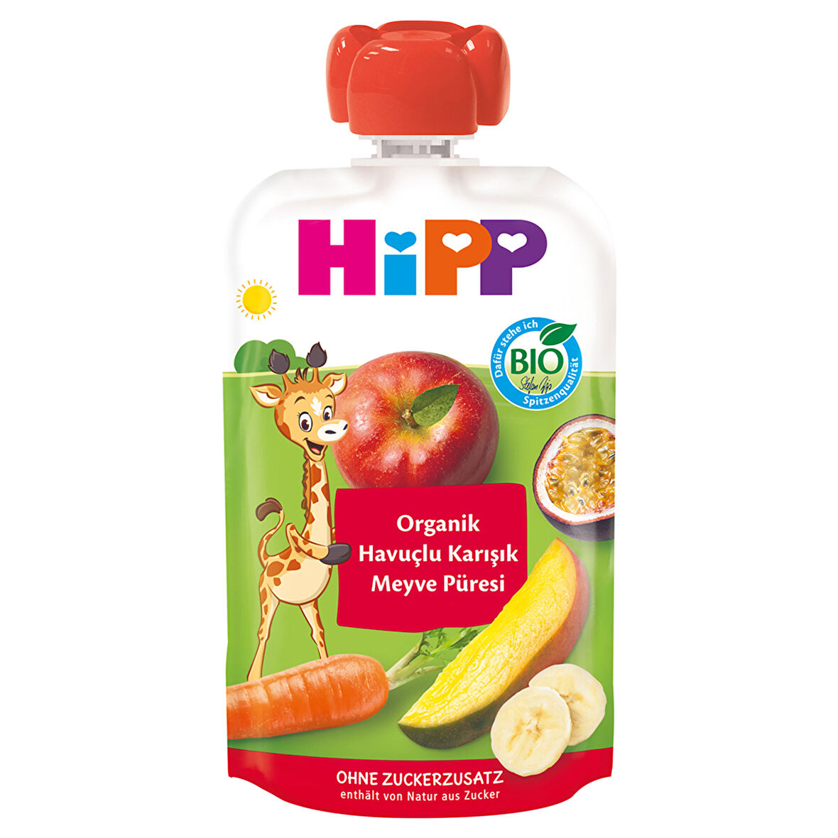 Hipp Organik Havuçlu Karışık Meyve Püresi 100 G