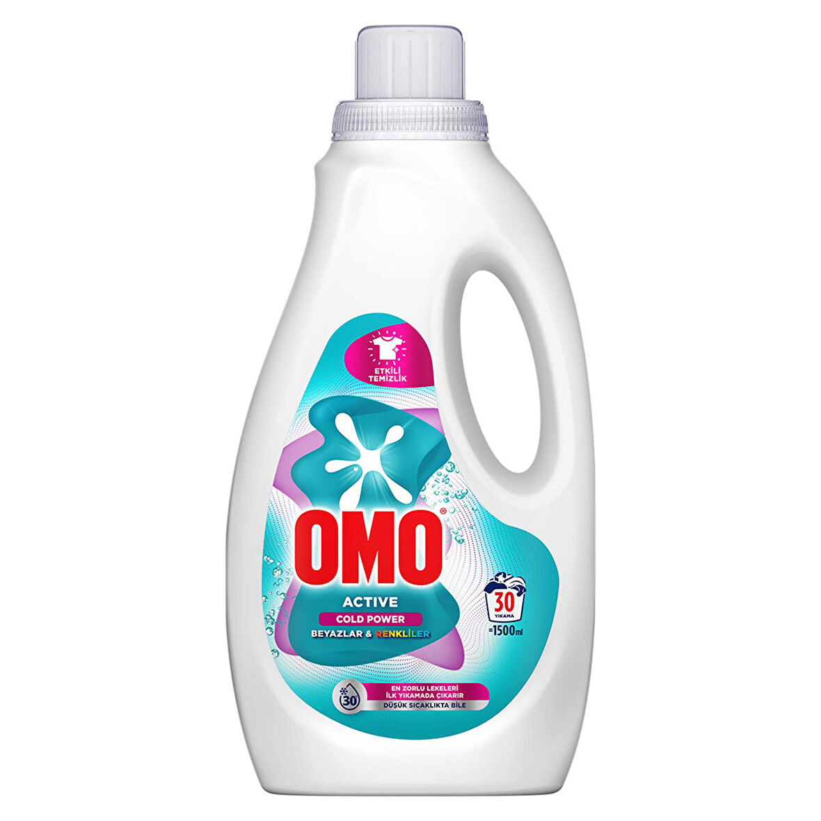 Omo Active Cold Power Beyazlar ve Renkliler için Sıvı Deterjan 1500 Ml