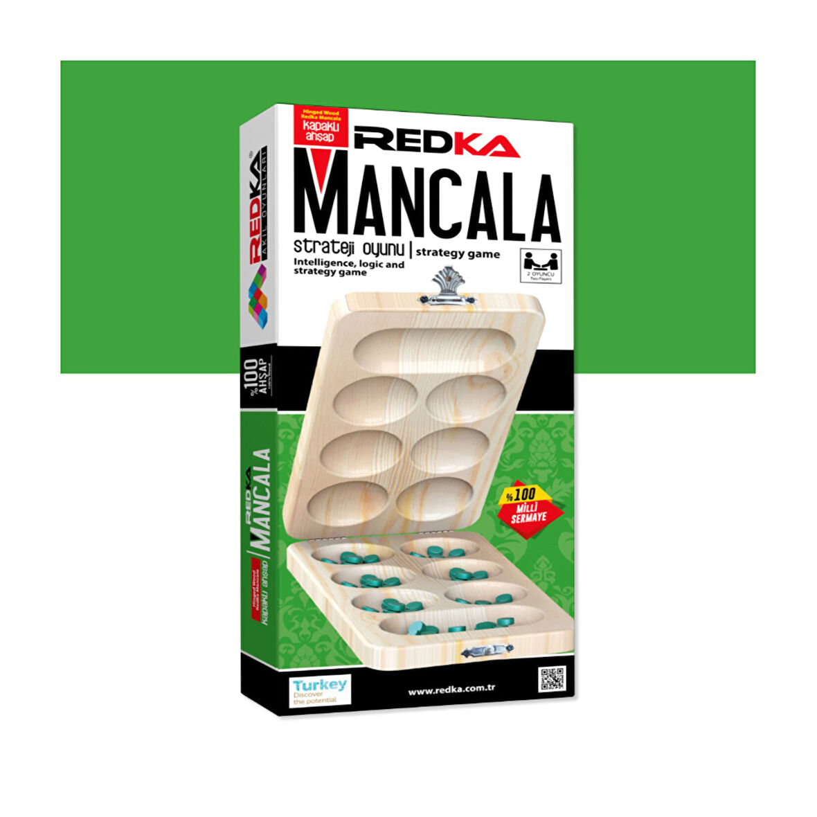 Redka Kapaklı Ahşap Mancala