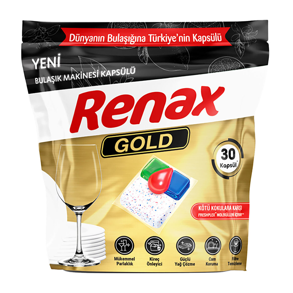 Renax Gold Bulaşık Makinesi Kapsülü 30'lu 360 G