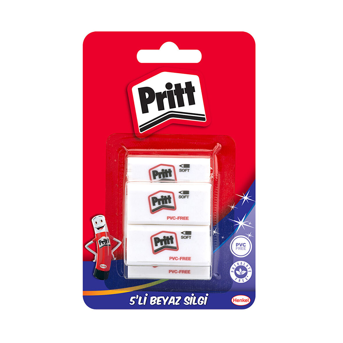 Pritt Beyaz Silgi 5'li Blister