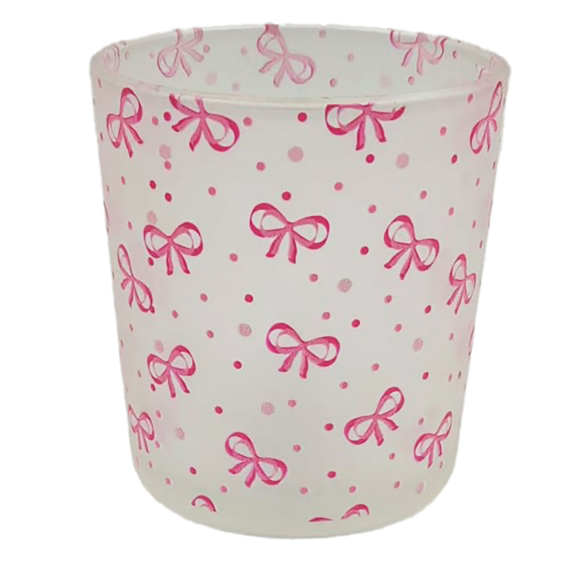 Touch Me Çiçek Dekorlu Cam Mumluk 7 x 8 Cm