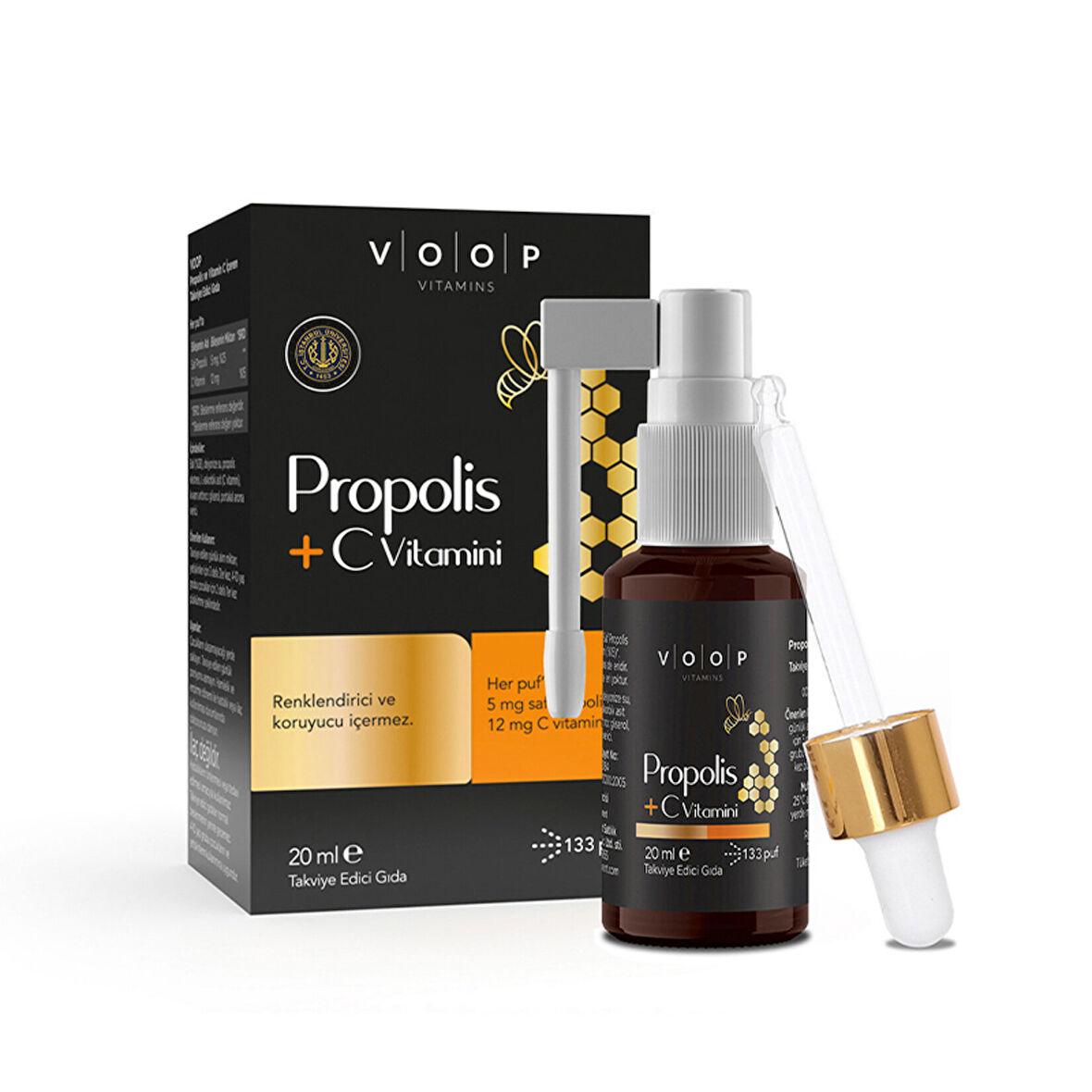 Voop Propolis + C Vitamini Sprey - Damla 20 Ml