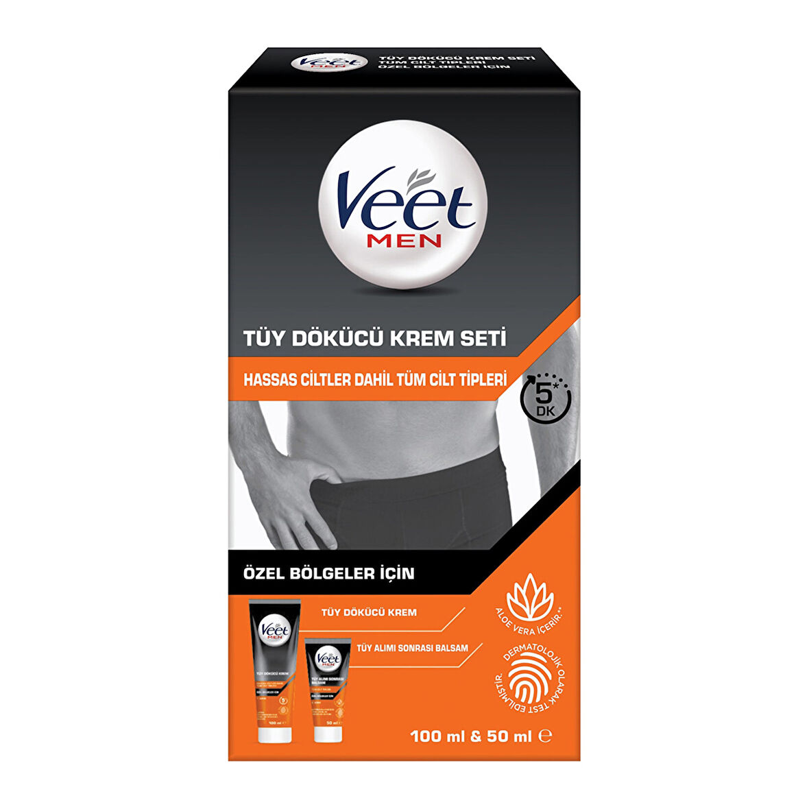 Veet Men Özel Bölge Tüy Dökücü Krem Seti 100+50Ml